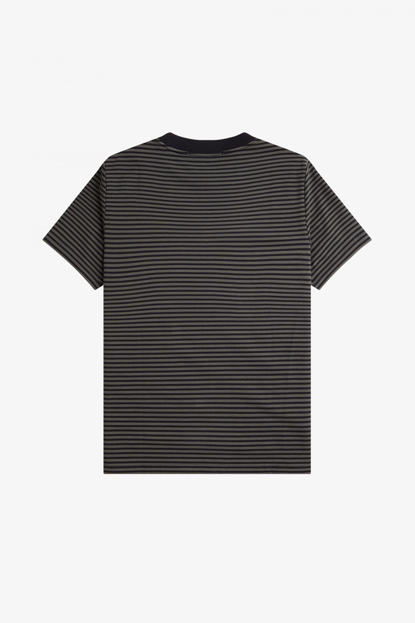 Fred Perry Fine Stripe Heavyweight T-Shirt - Black / Field Green