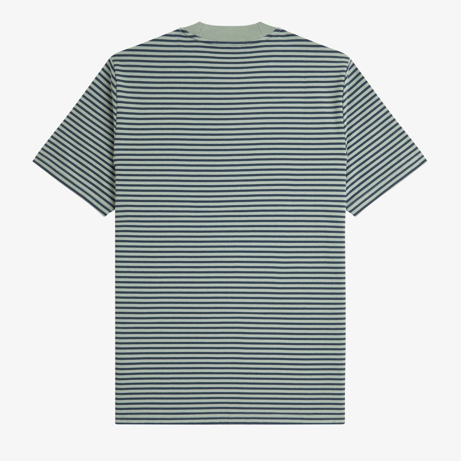 Fred Perry Fine Stripe Heavyweight T-Shirt - Bayleaf