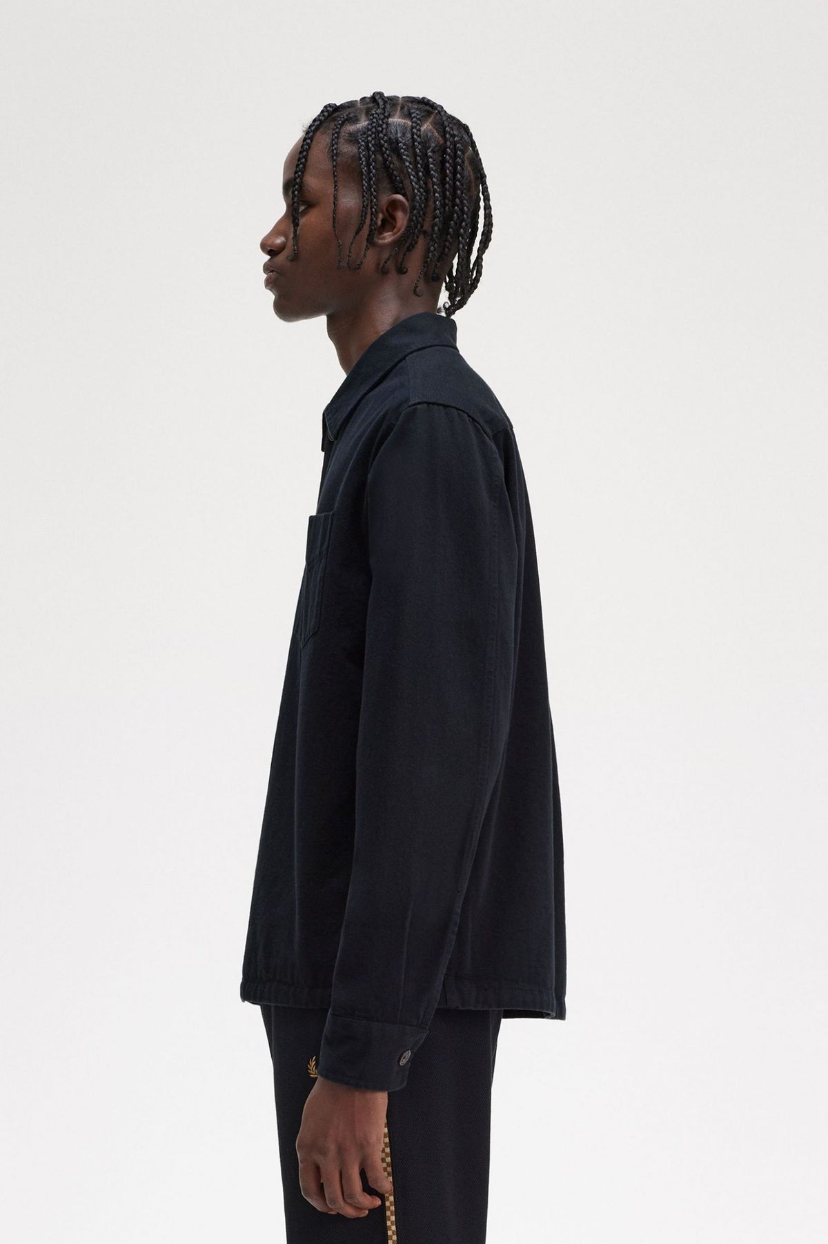 Fred Perry Twill Overshirt - Black