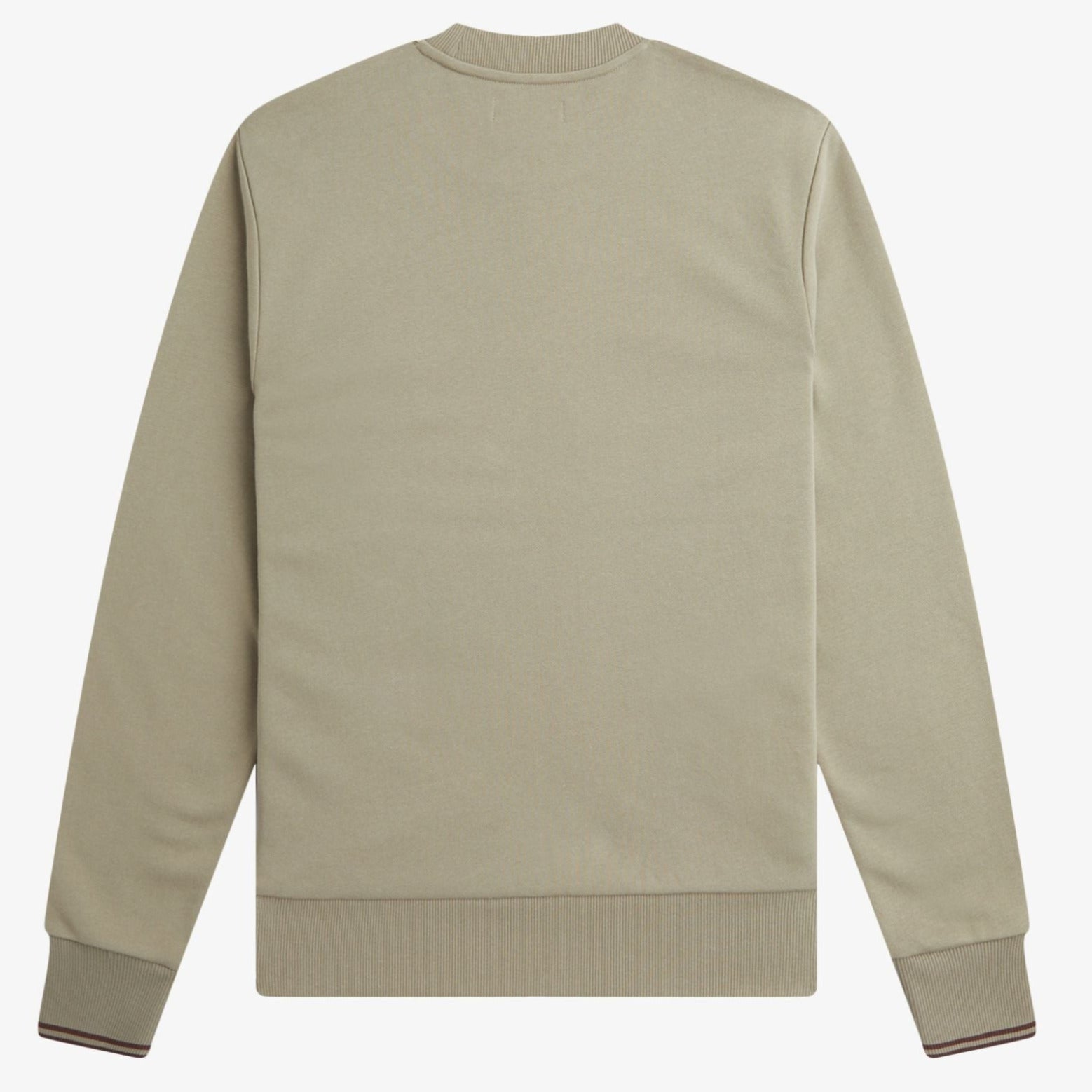 Fred Perry Crew Neck Sweatshirt - Warm Grey / Brick