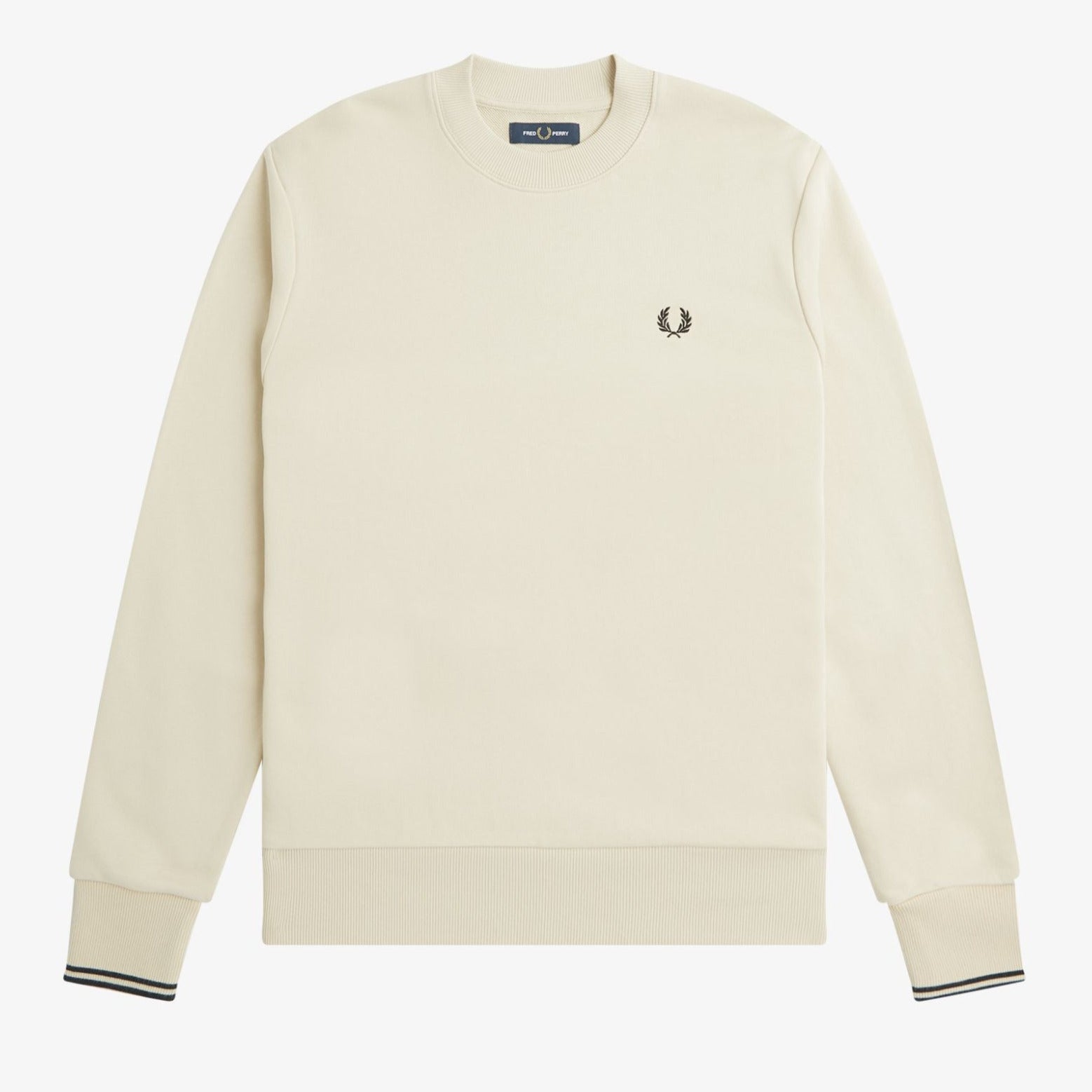 Fred Perry Crew Neck Sweatshirt - Oatmeal / Black