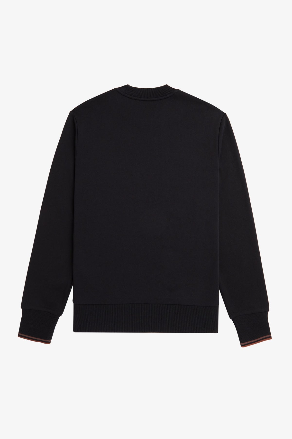 Fred Perry Crew Neck Sweat - Black / Whisky Brown