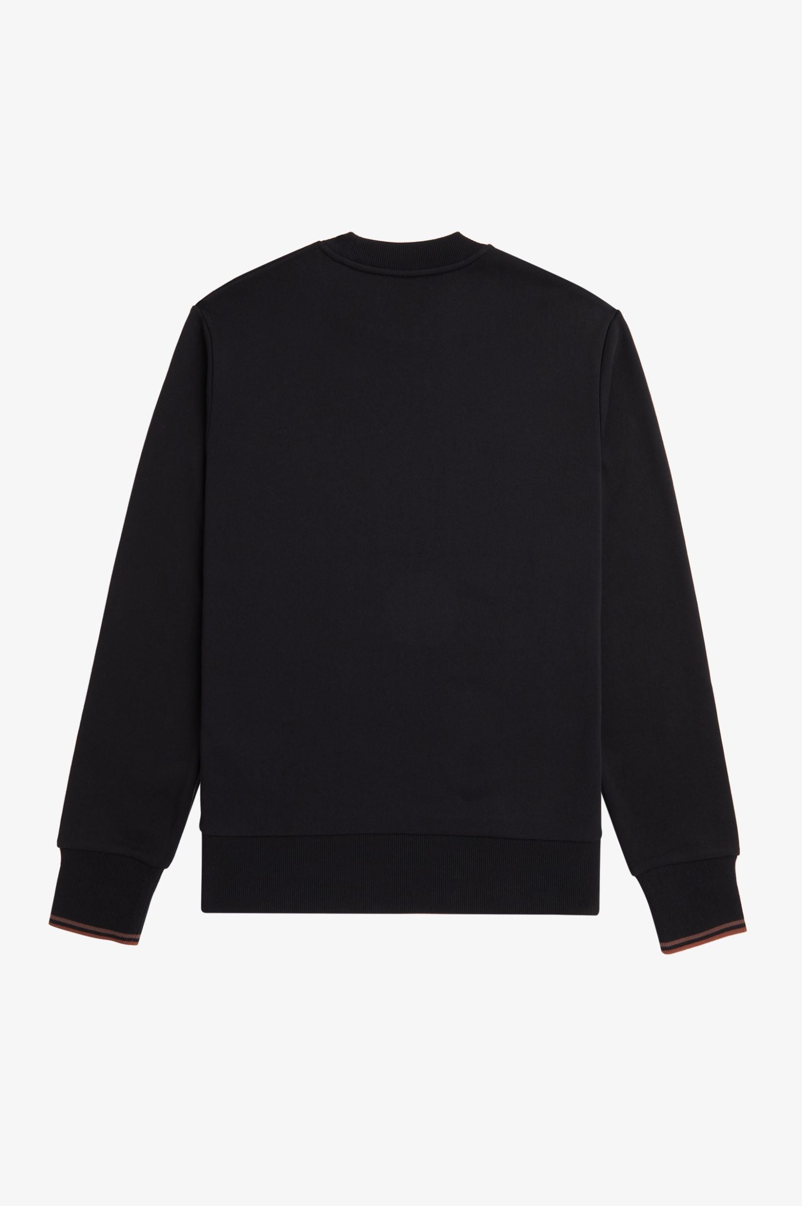 Fred Perry Crew Neck Sweat - Black / Whisky Brown