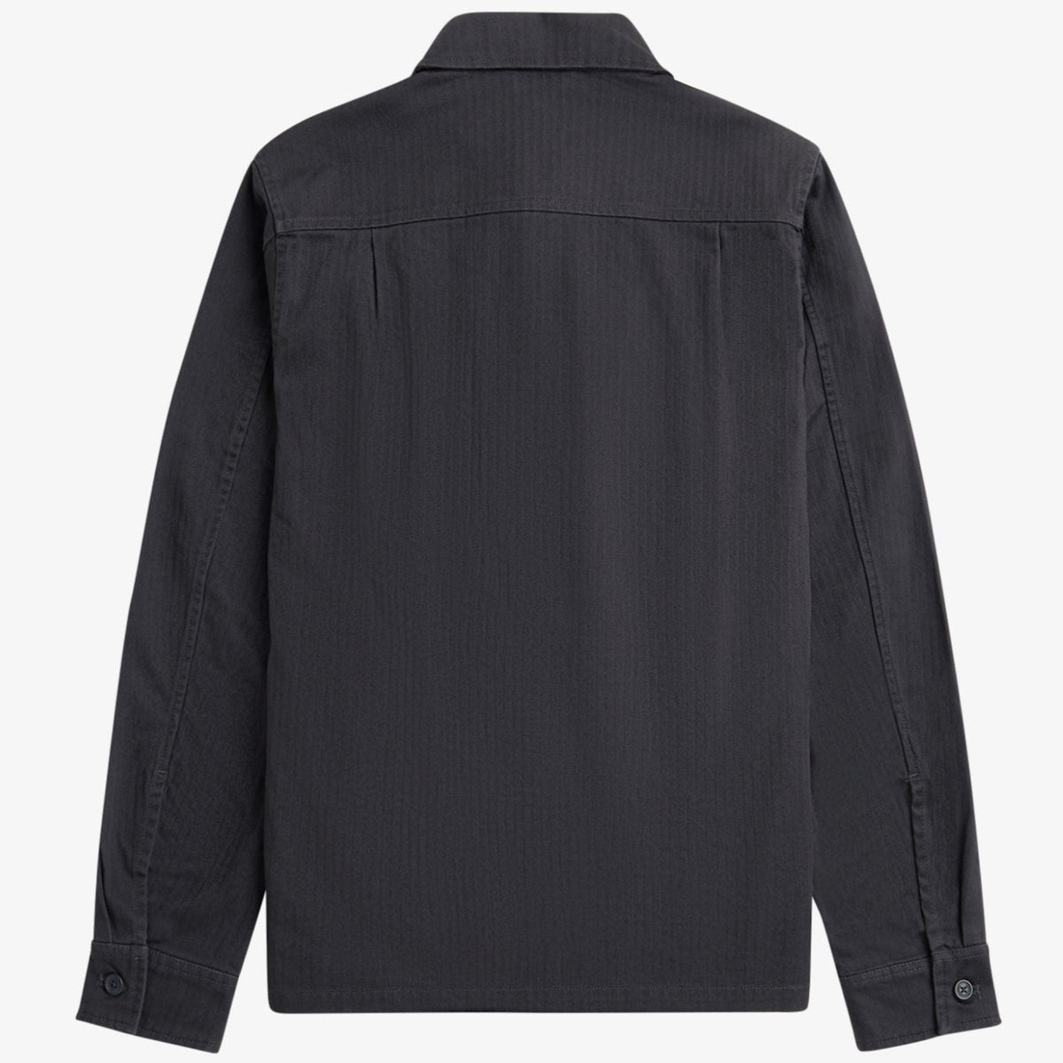 Fred Perry Herringbone Overshirt - Anchor Grey