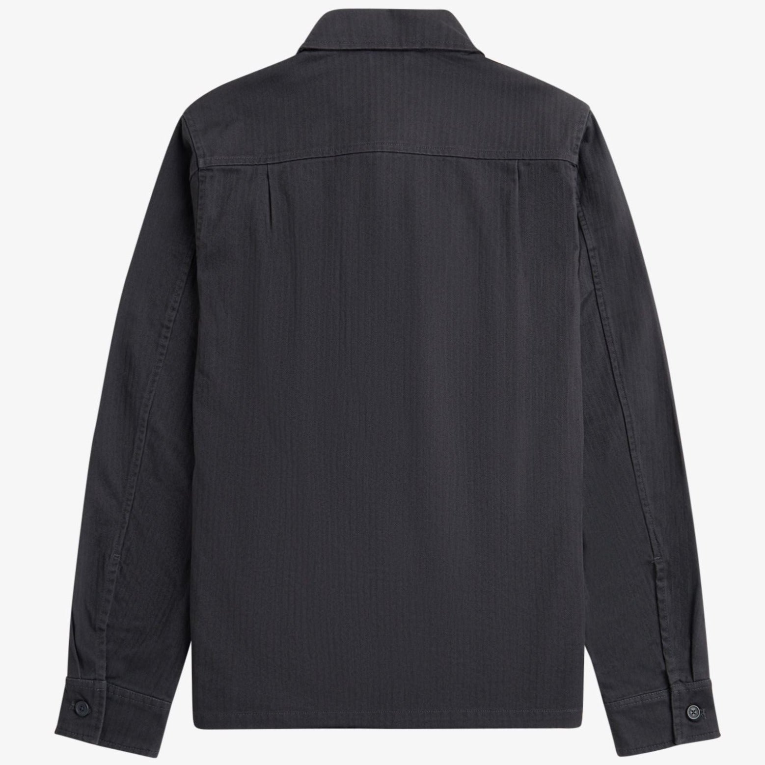 Fred Perry Herringbone Overshirt - Anchor Grey