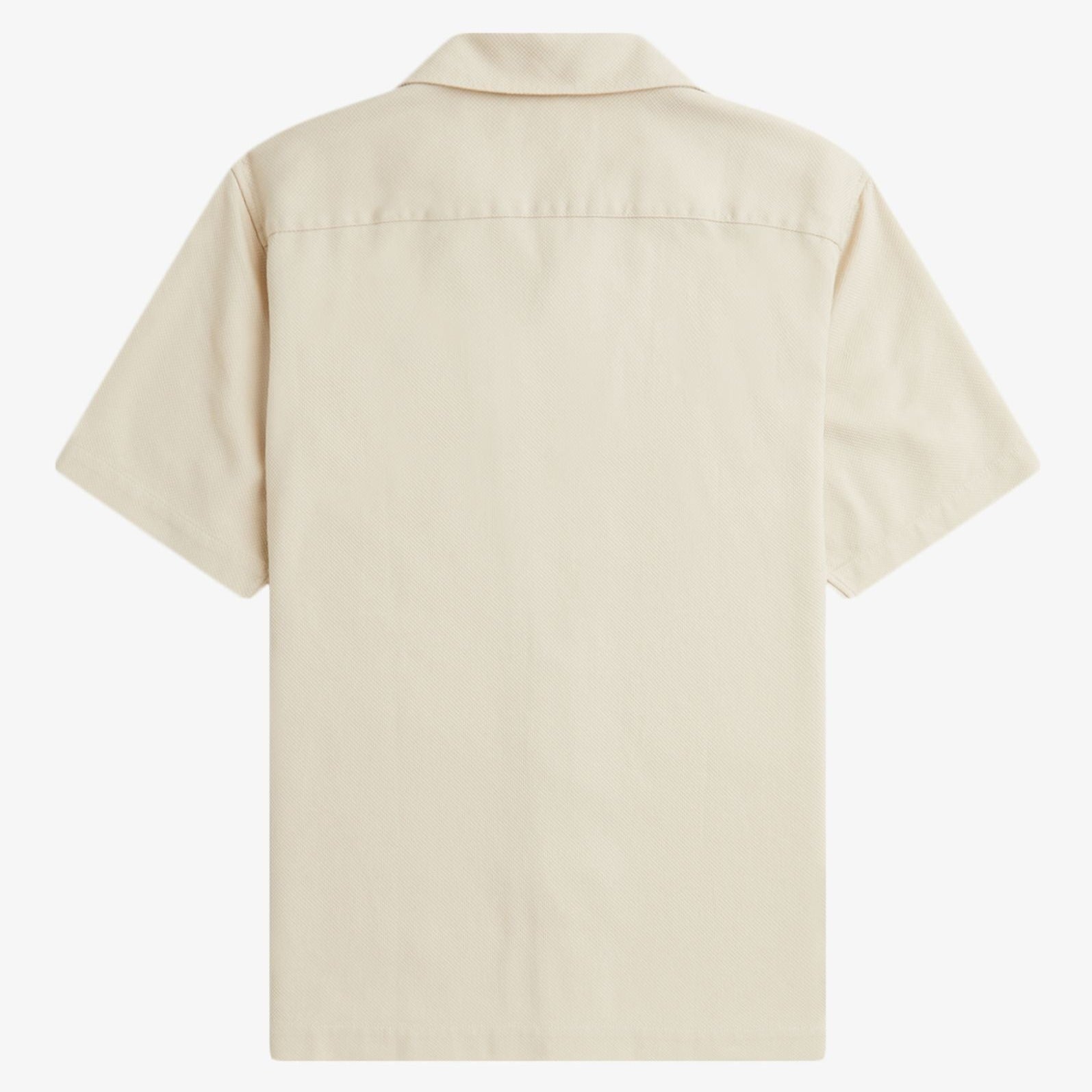 Fred Perry Pique Texture Revere Collar Shirt - Oatmeal
