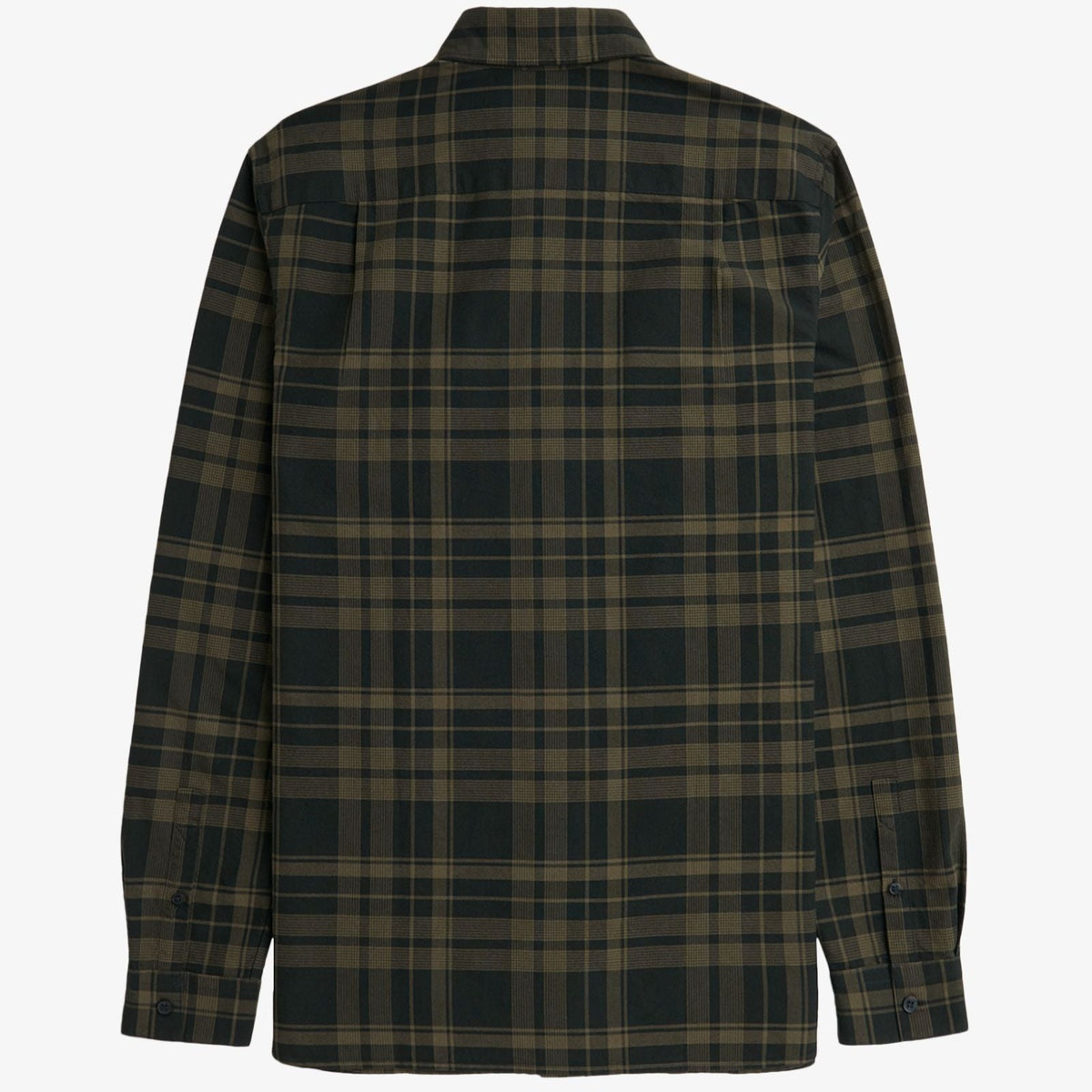 Fred Perry Tonal Tartan Shirt - Night Green