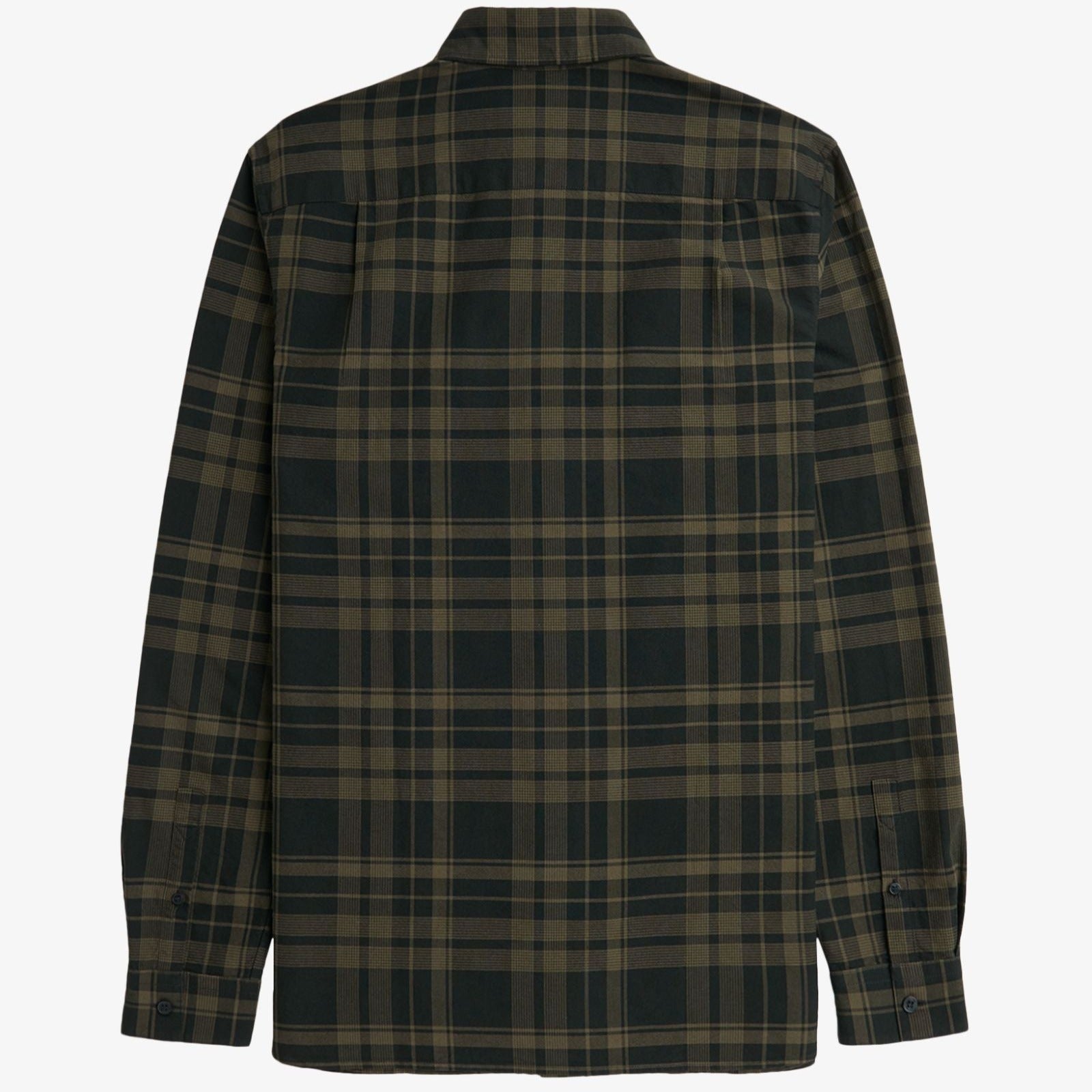 Fred Perry Tonal Tartan Shirt - Night Green