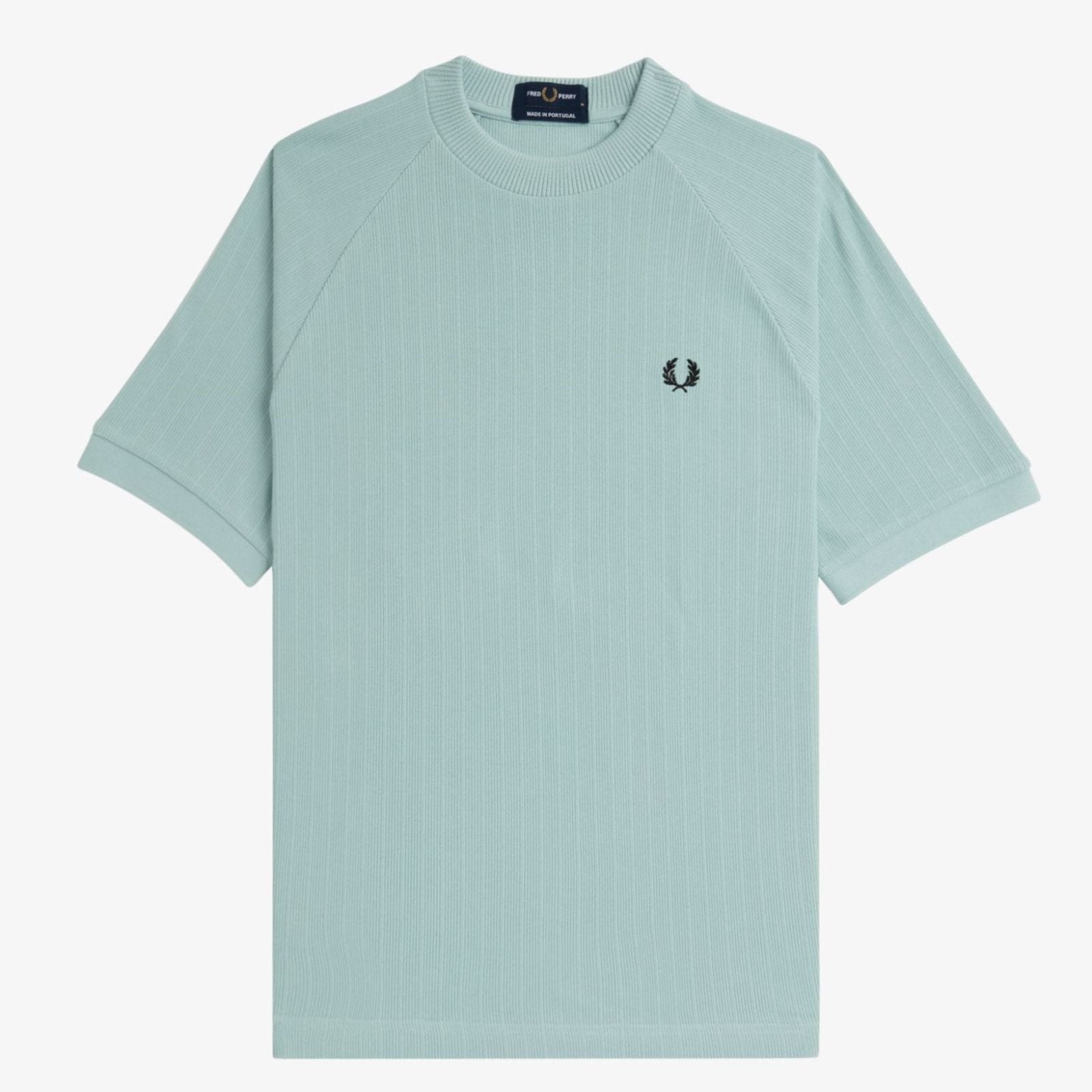 Fred Perry Ribbed Raglan Sleeve - Silver Blue