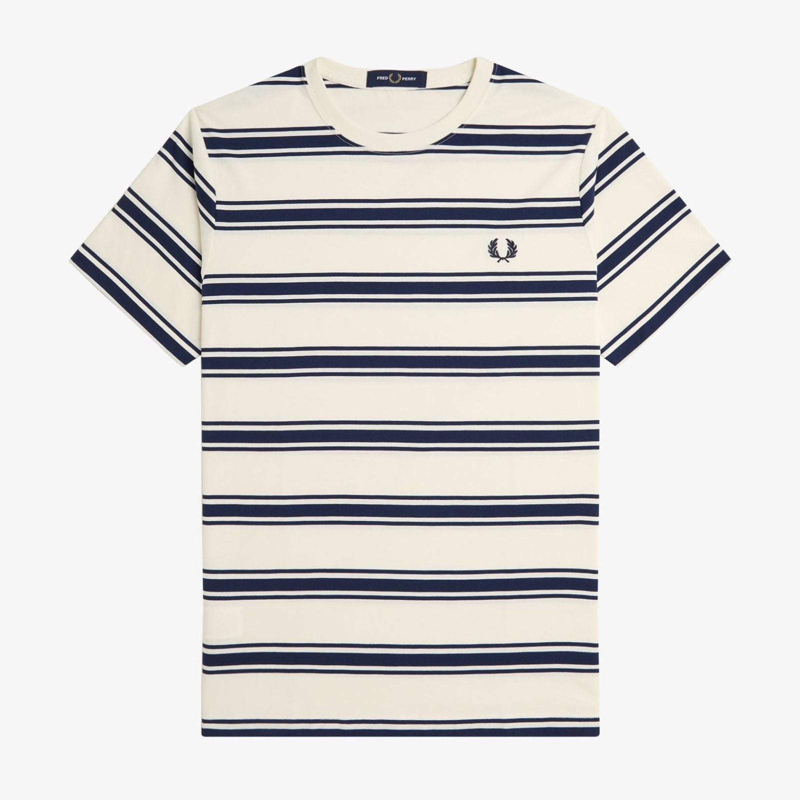 Fred Perry Fine Stripe T-Shirt - Ecru