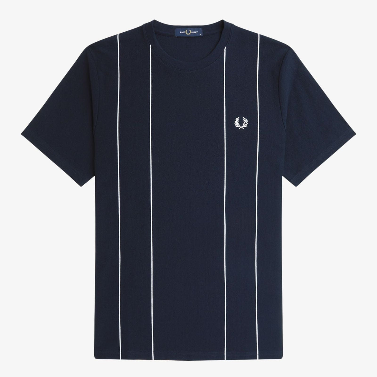 Fred Perry Pinstripe T-Shirt - Navy