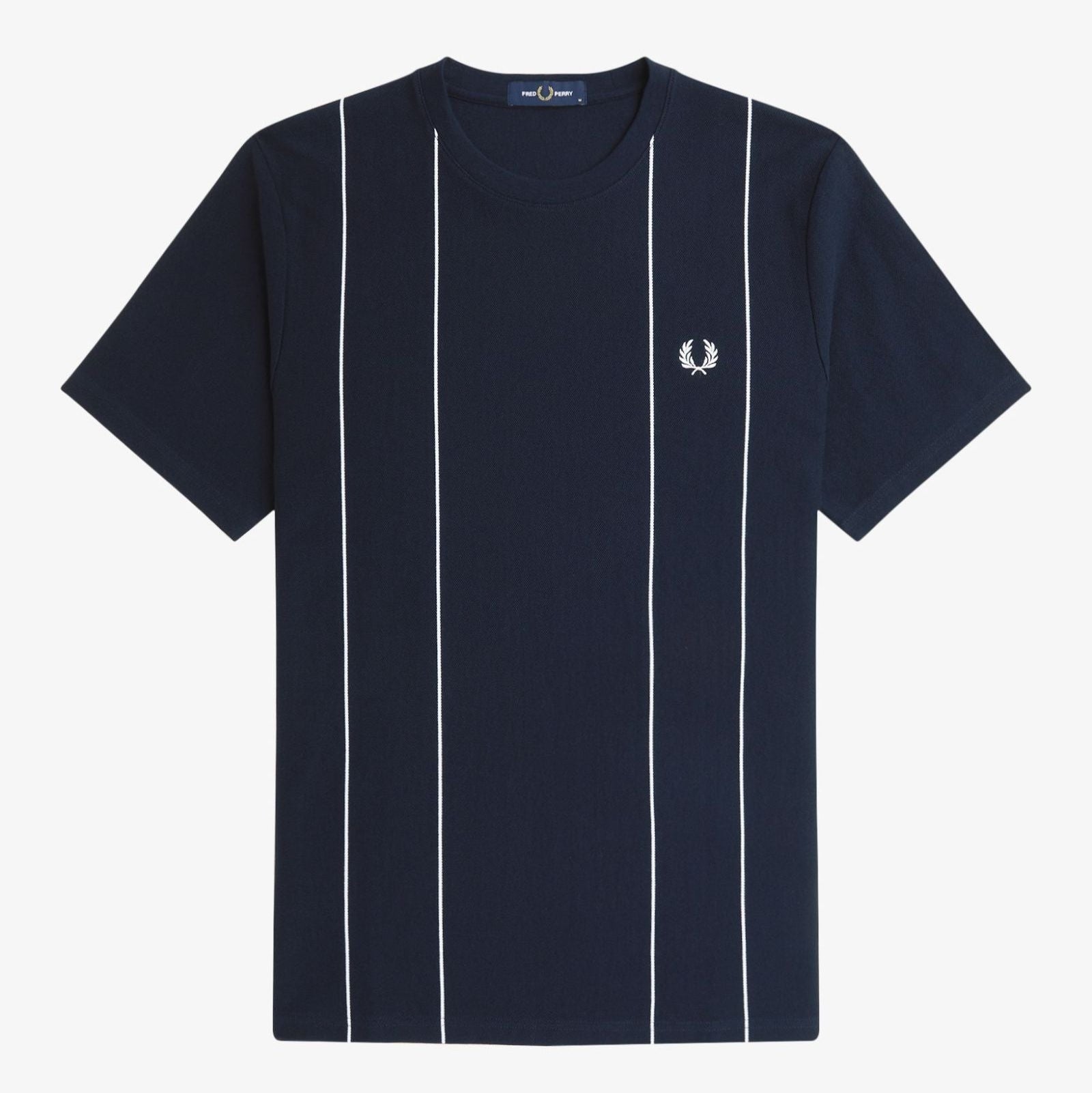 Fred Perry Pinstripe T-Shirt - Navy