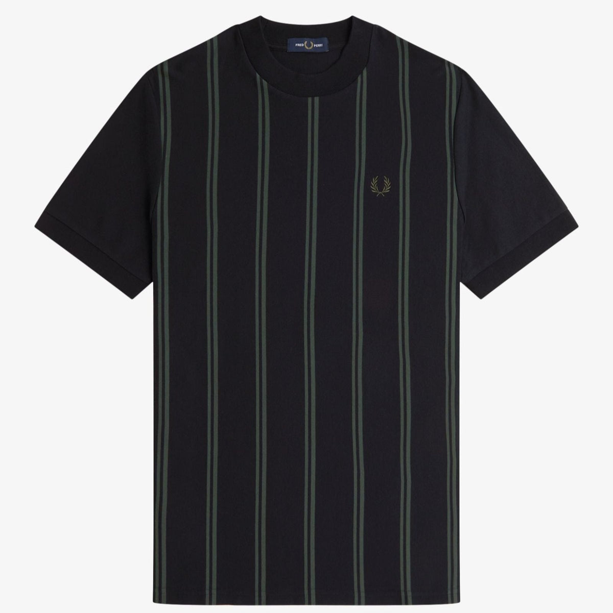 Fred Perry Striped T-Shirt - Black