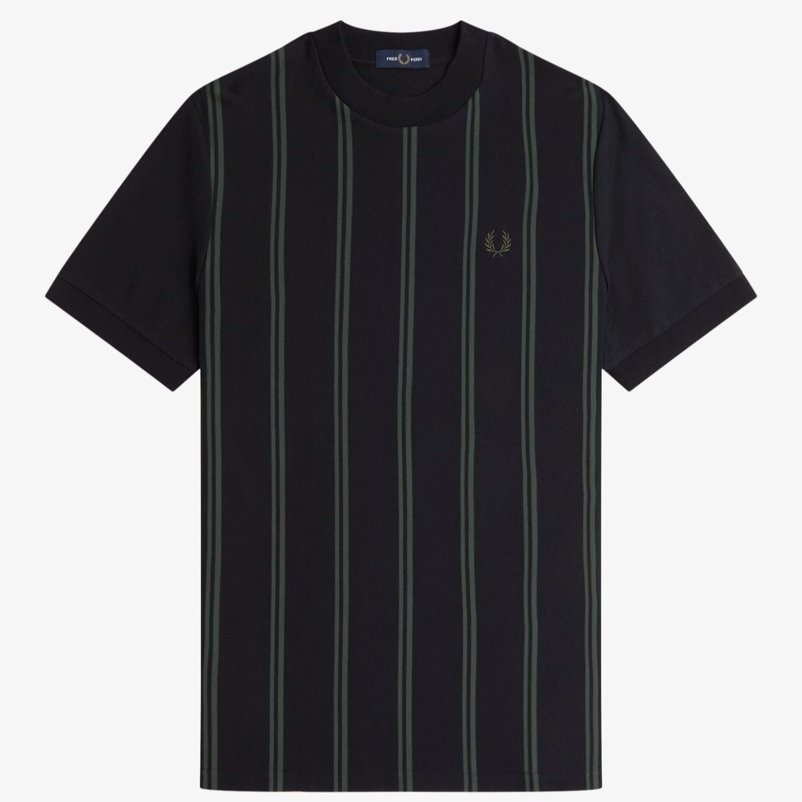 Fred Perry Striped T-Shirt - Black