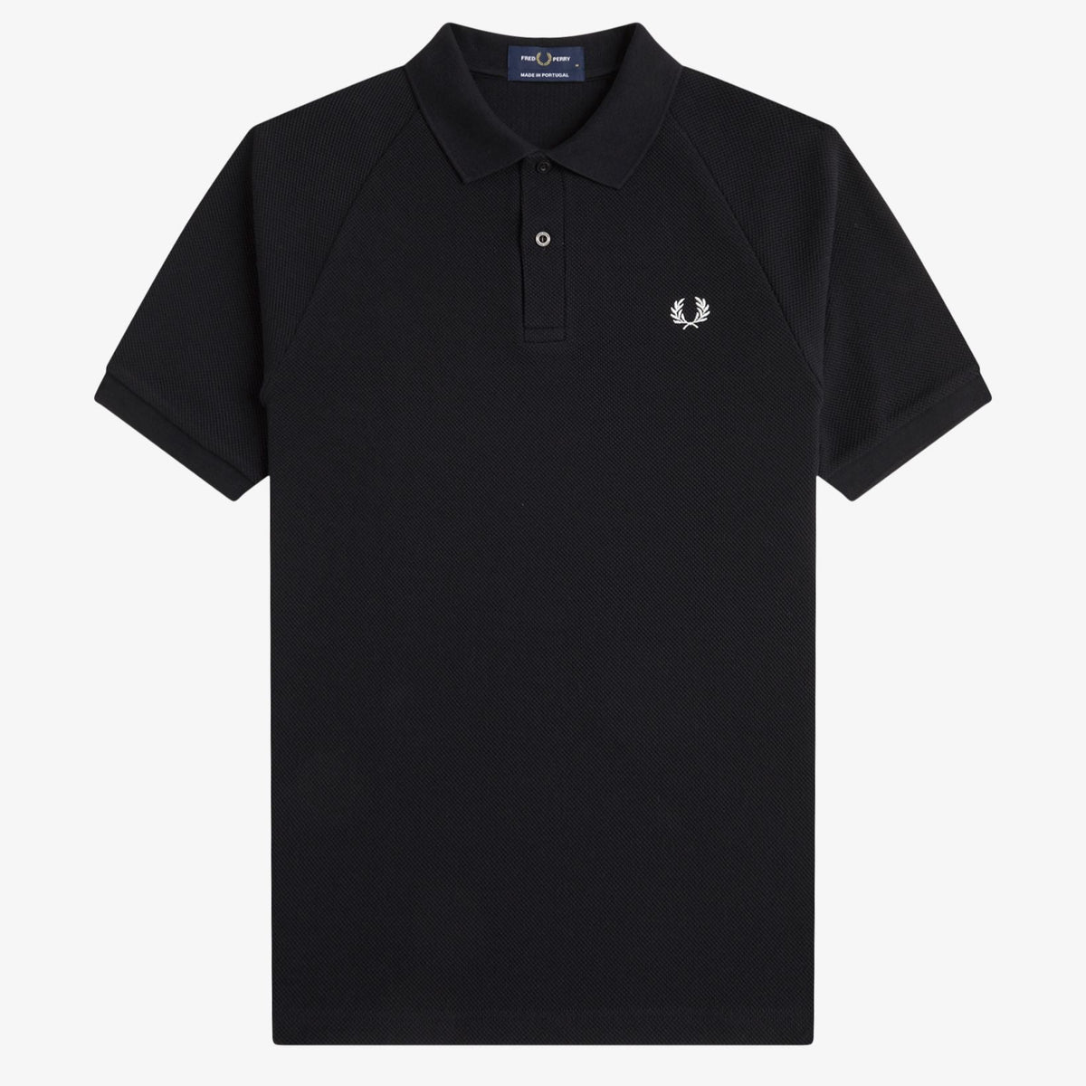 Fred Perry Textured Pique Polo - Black