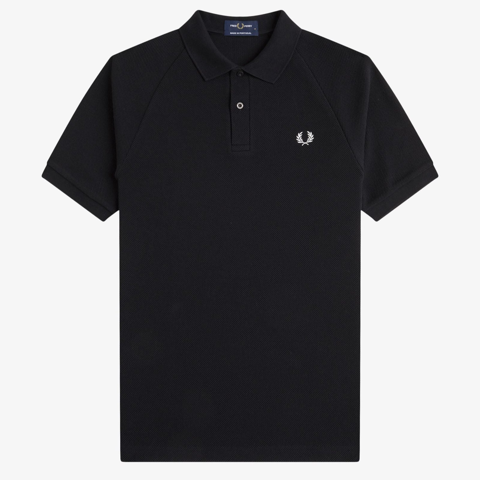 Fred Perry Textured Pique Polo - Black