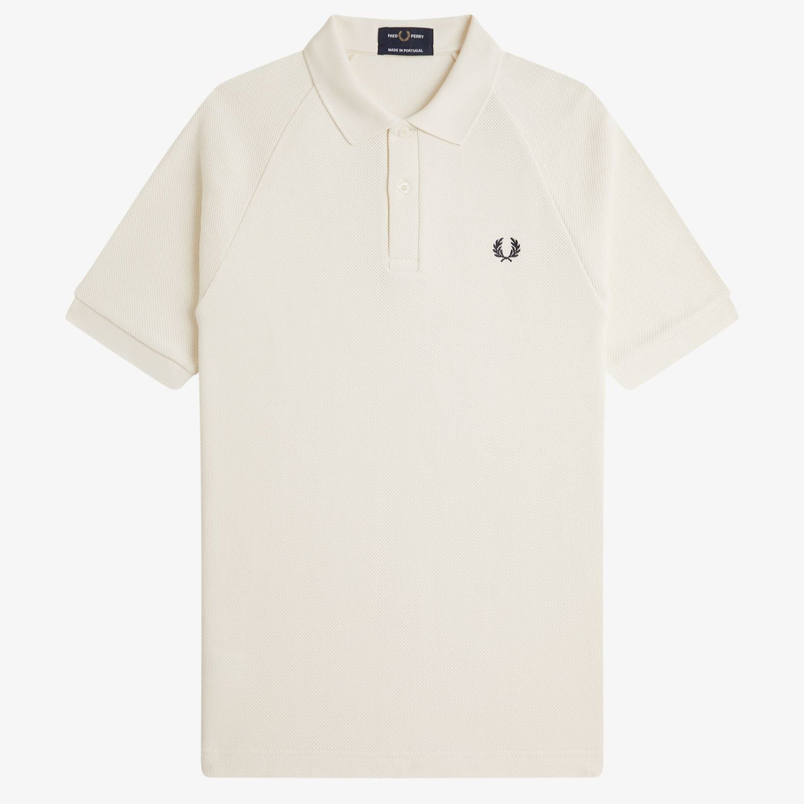 Fred Perry Textured Pique Polo - Ecru