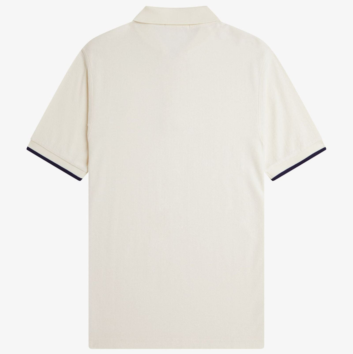 Fred Perry Crepe Zip Neck Shirt - Ecru