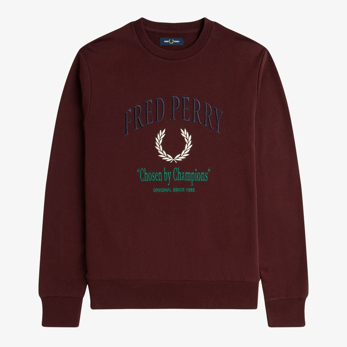 Fred Perry Emb. Champion Sweater - Oxblood