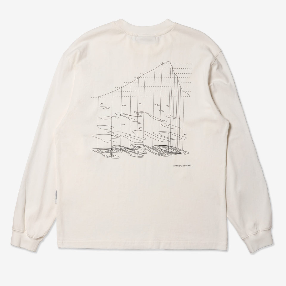 PMO Map Projections LS T-Shirt - White
