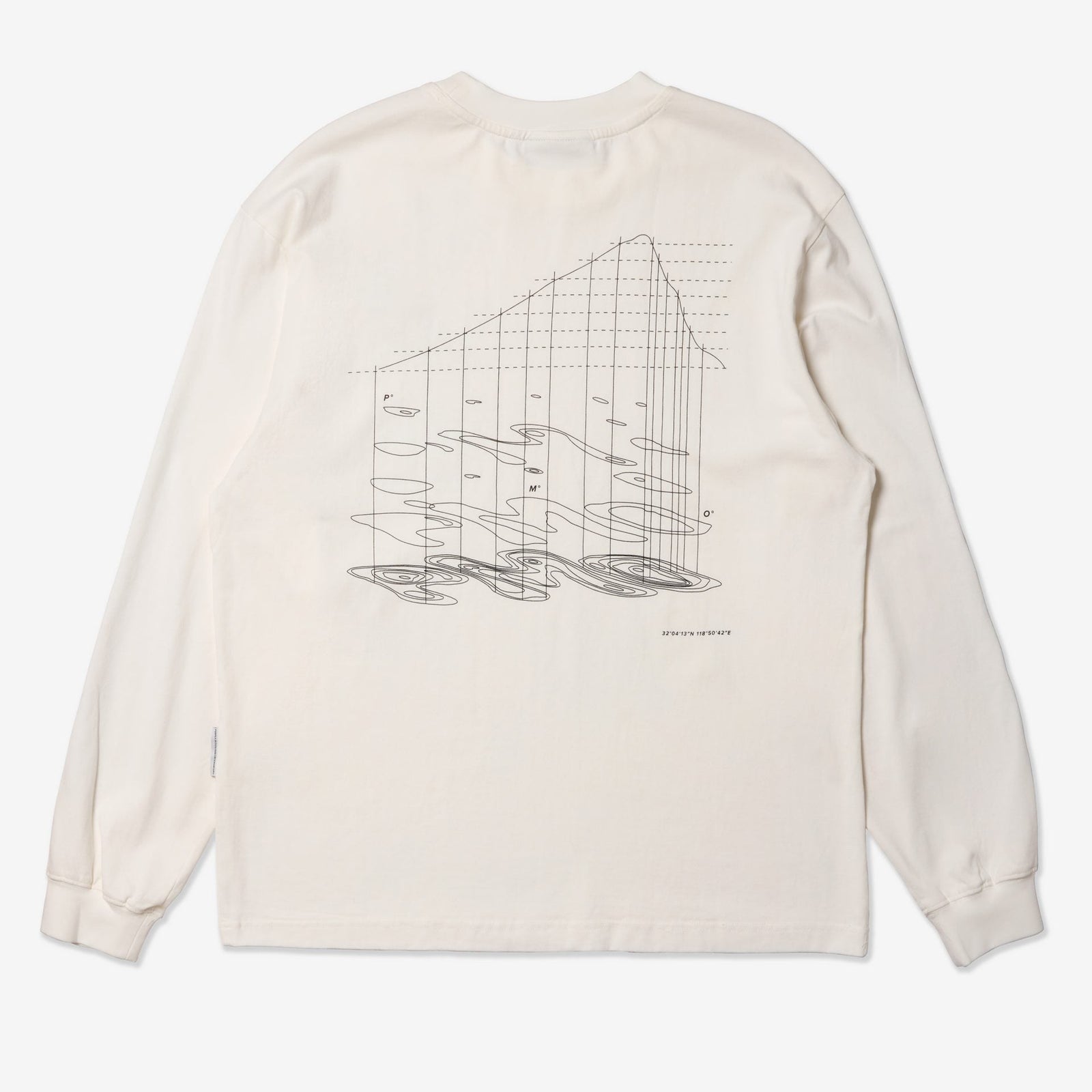 PMO Map Projections LS T-Shirt - White