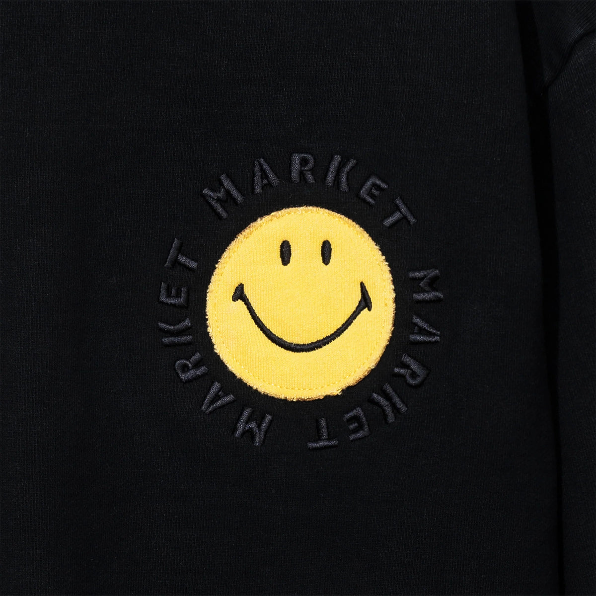 Market Smiley Vintage Wash Crewneck - Washed Black