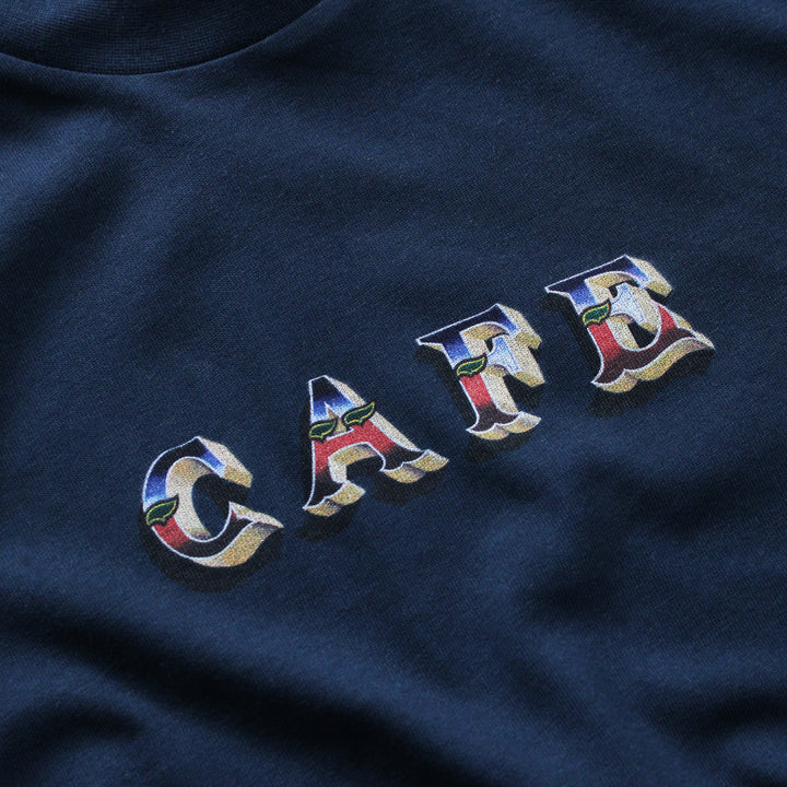 Skate Cafe Mr Finbar T-Shirt - Navy