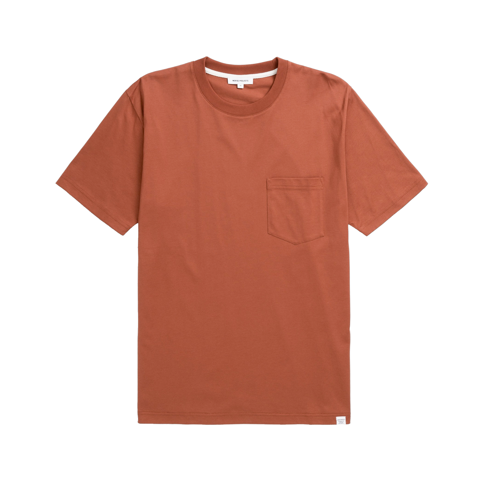 Norse Projects Johannes Pocket T-Shirt - Red Ochre