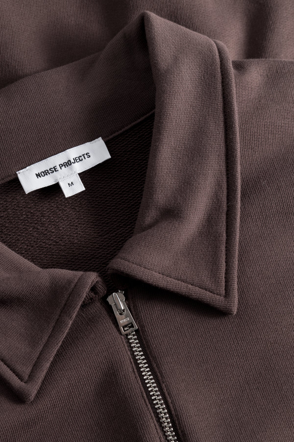 Norse Projects Ketel Norse Logo Half Zip - Wine Red