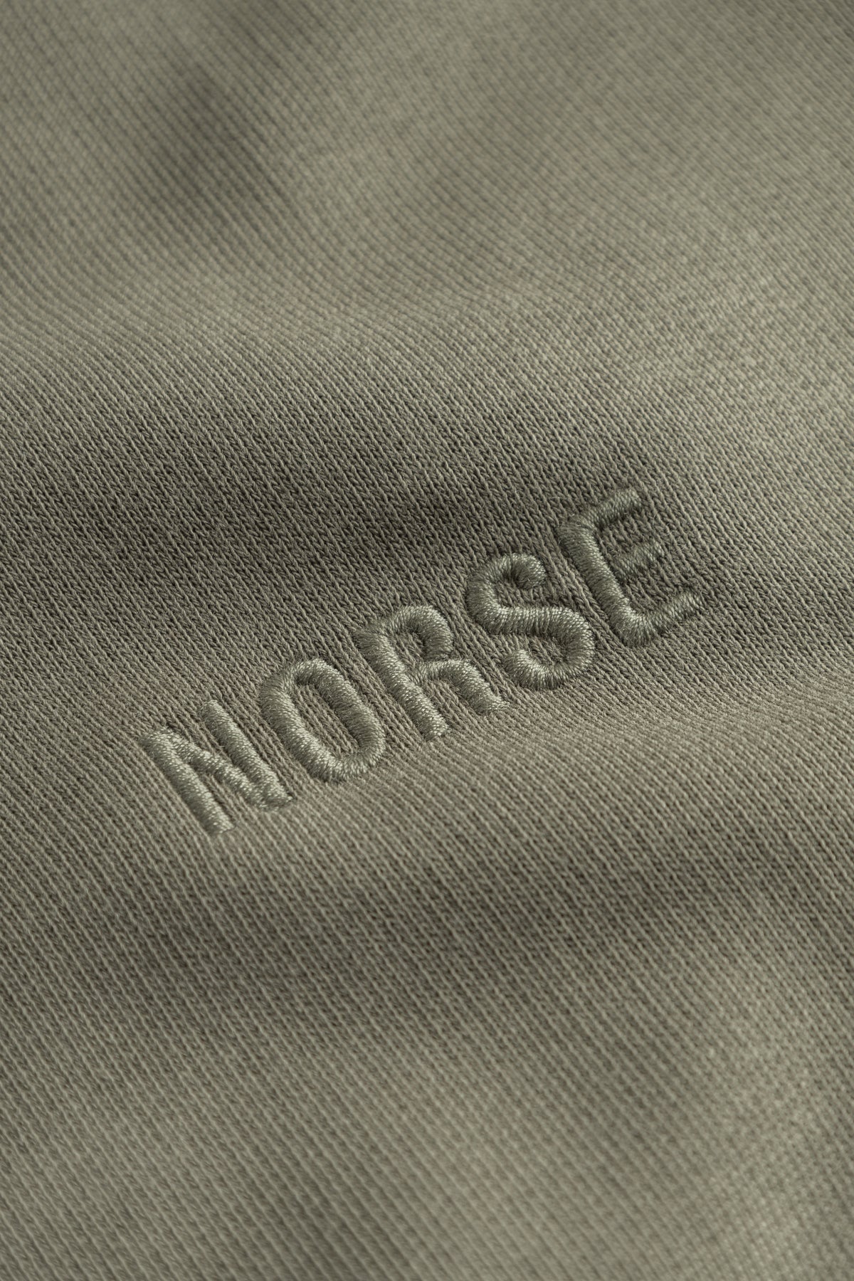 Norse Projects Ketel Norse Logo Half Zip - Sediment Green