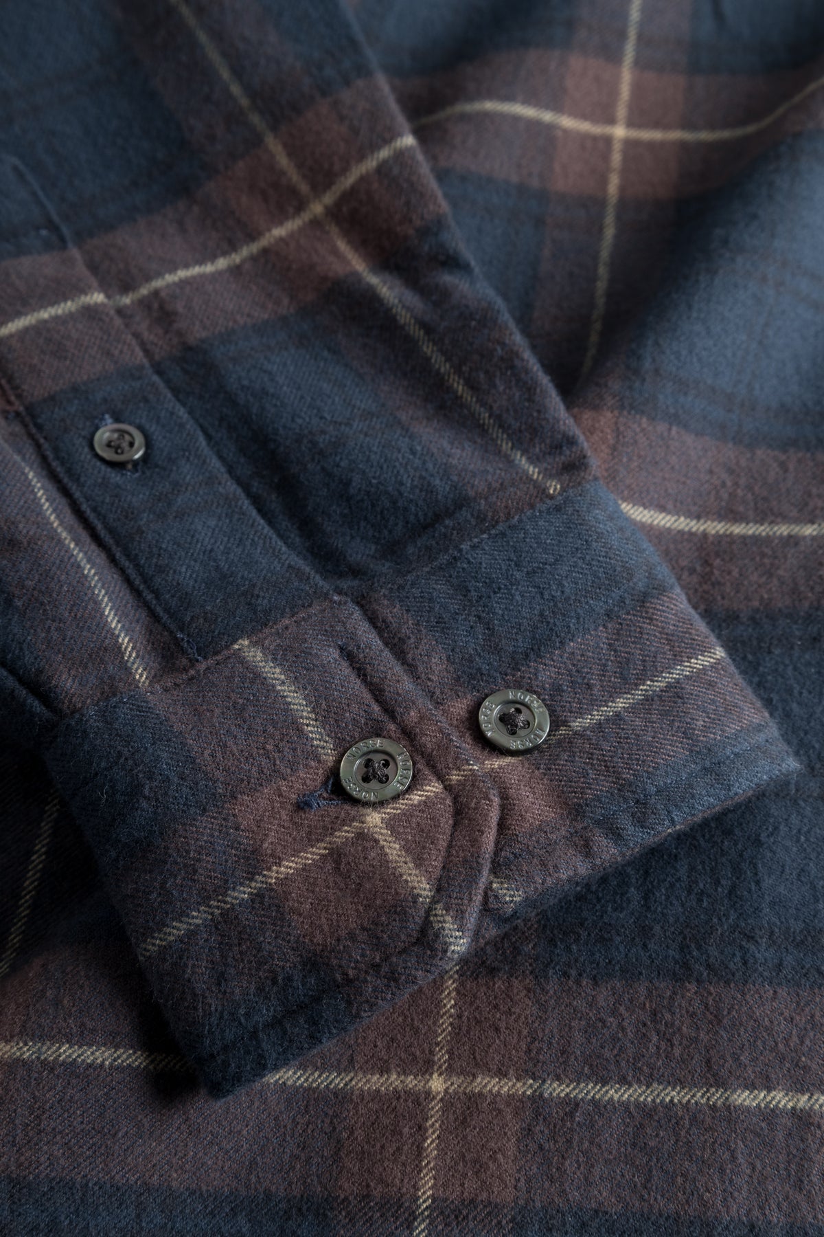 Norse Projects Osvald Flannel Check Shirt - Wine Red