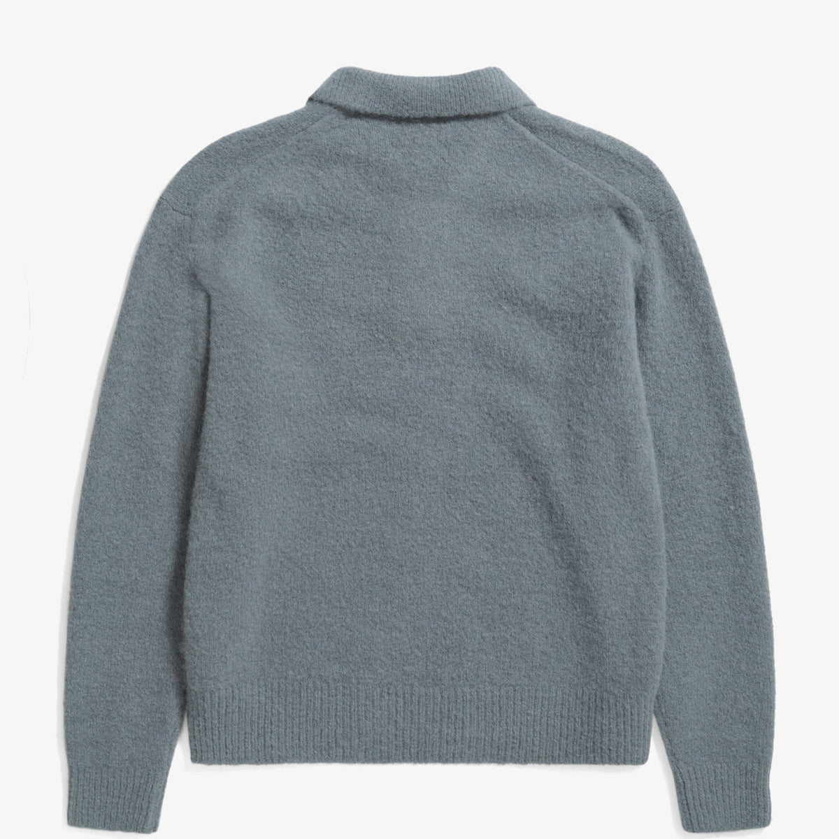 Norse Projects Rasmus Brushed Polo - Mouse Grey