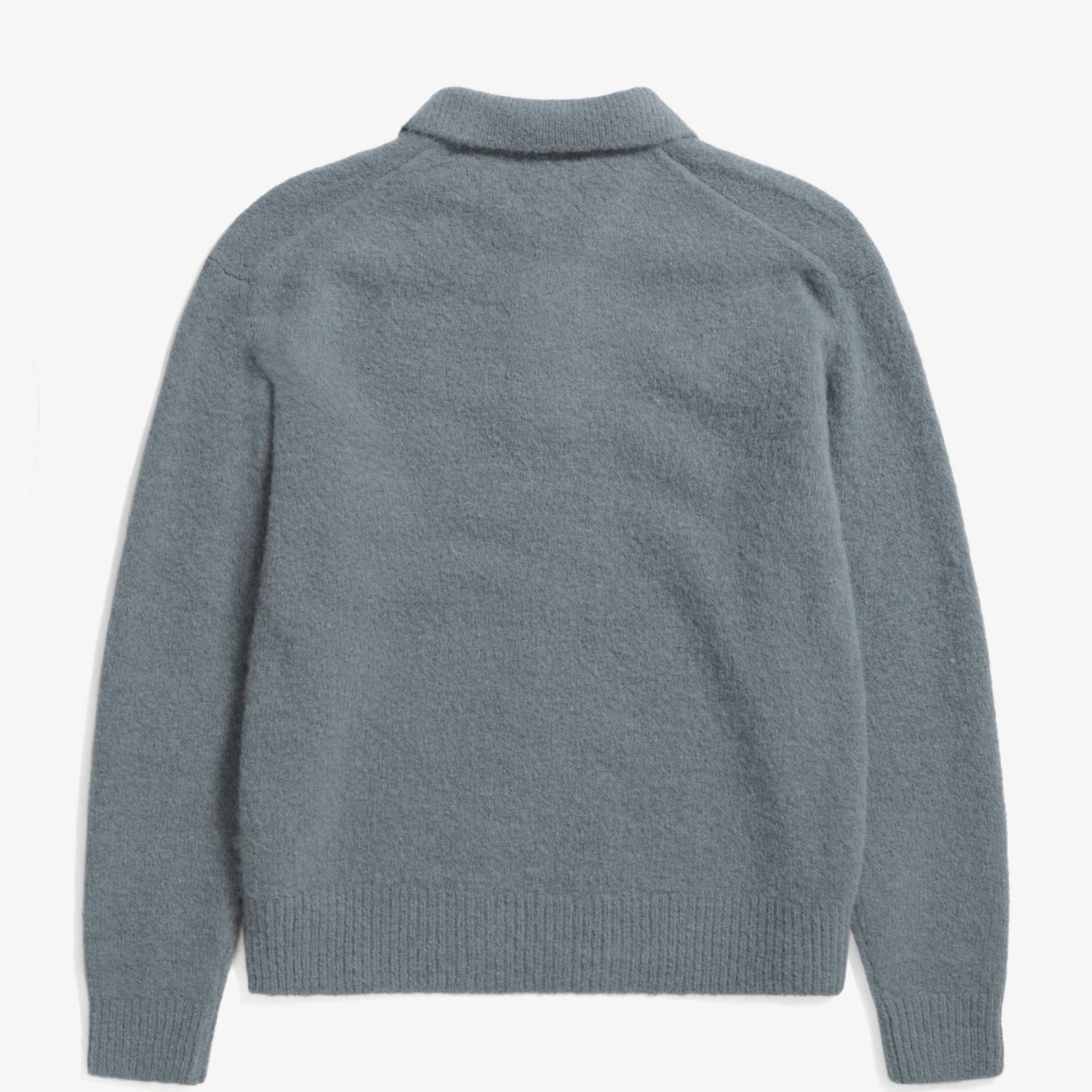 Norse Projects Rasmus Brushed Polo - Mouse Grey