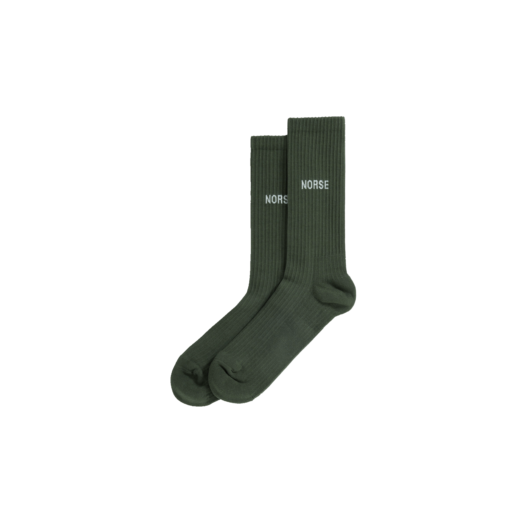 Norse Projects Bjarki Logo Sport Sock - Forest Green