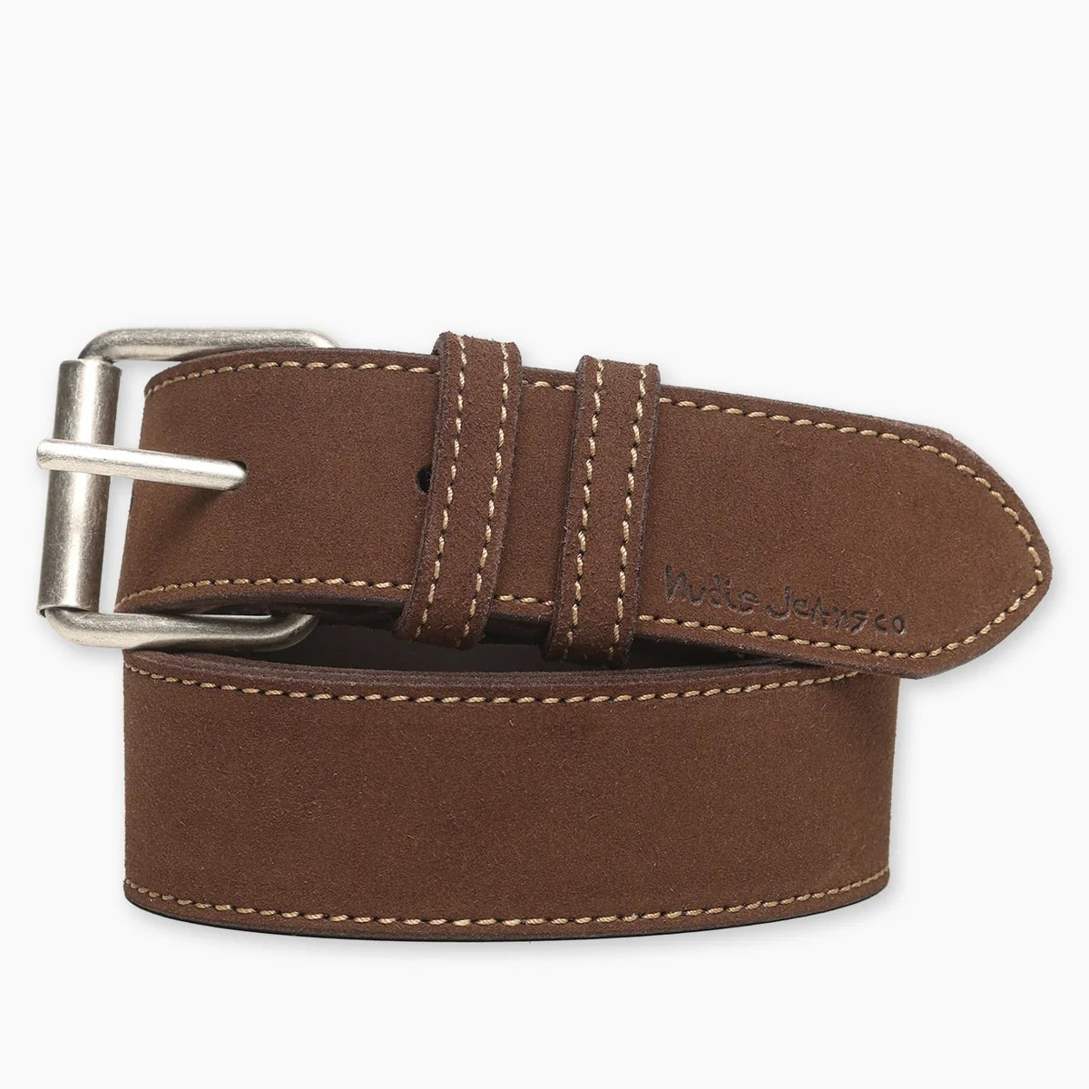 Nudie Pedersson Suede Belt - Dark Brown