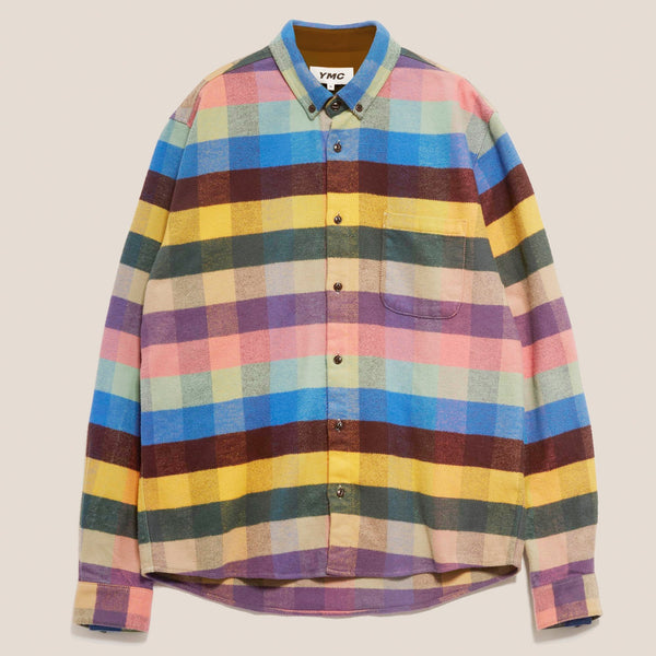 Buy the YMC Dean Shirt - Multi Coloured | Jingo Clothing