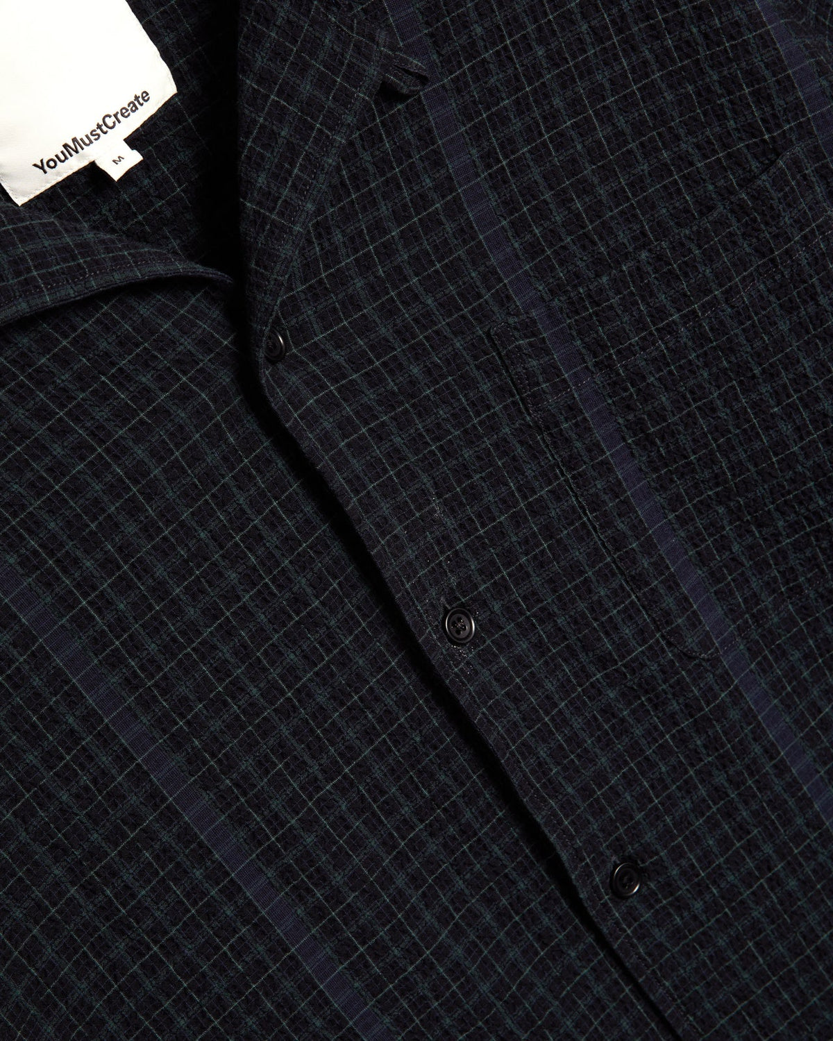 YMC Malick Shirt - Black / Green
