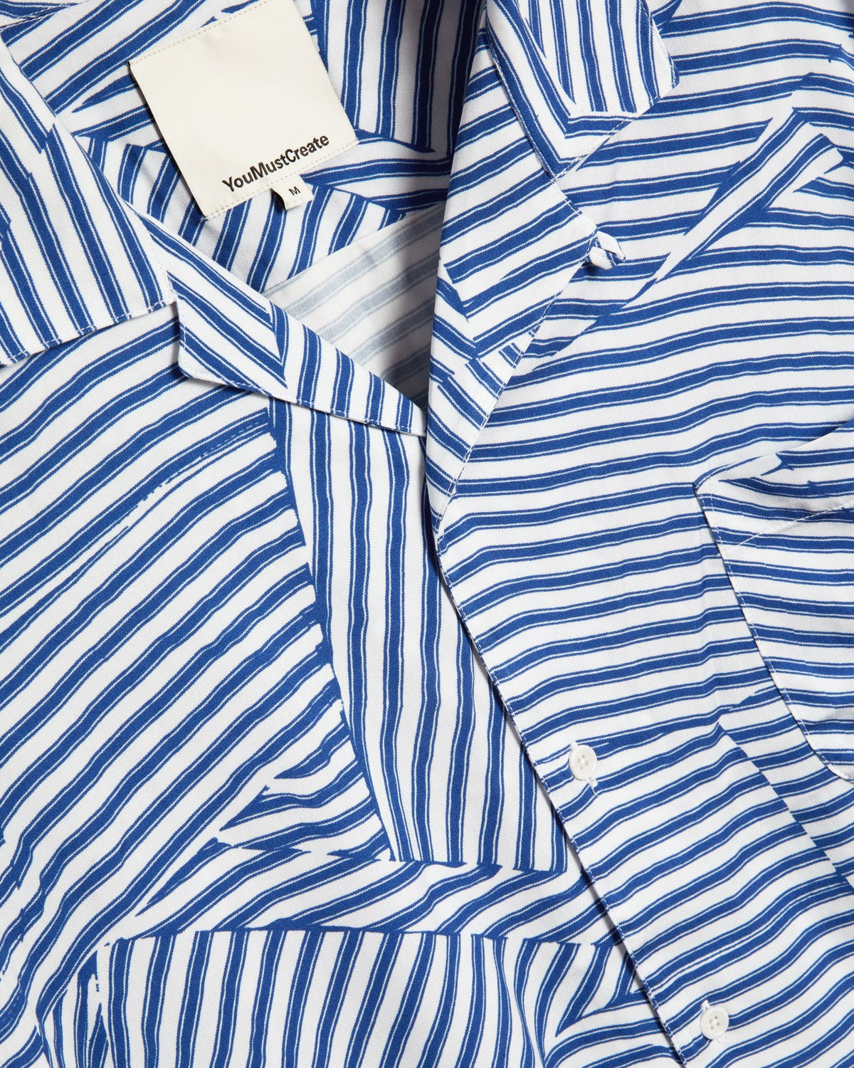 YMC Malick Shirt - Blue / White