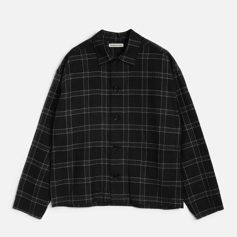 YMC PJ Overshirt - Black / Grey
