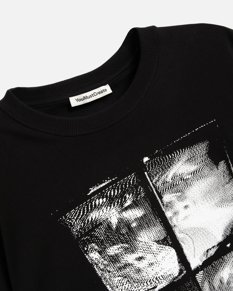 YMC Triple T-Shirt Faces - Black