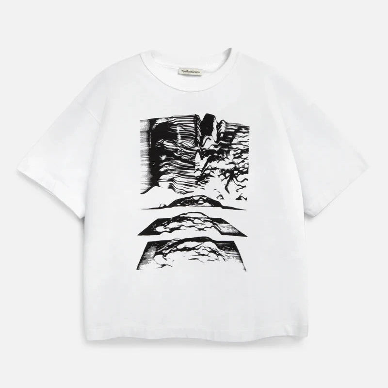 YMC Triple T-Shirt Mountains - White