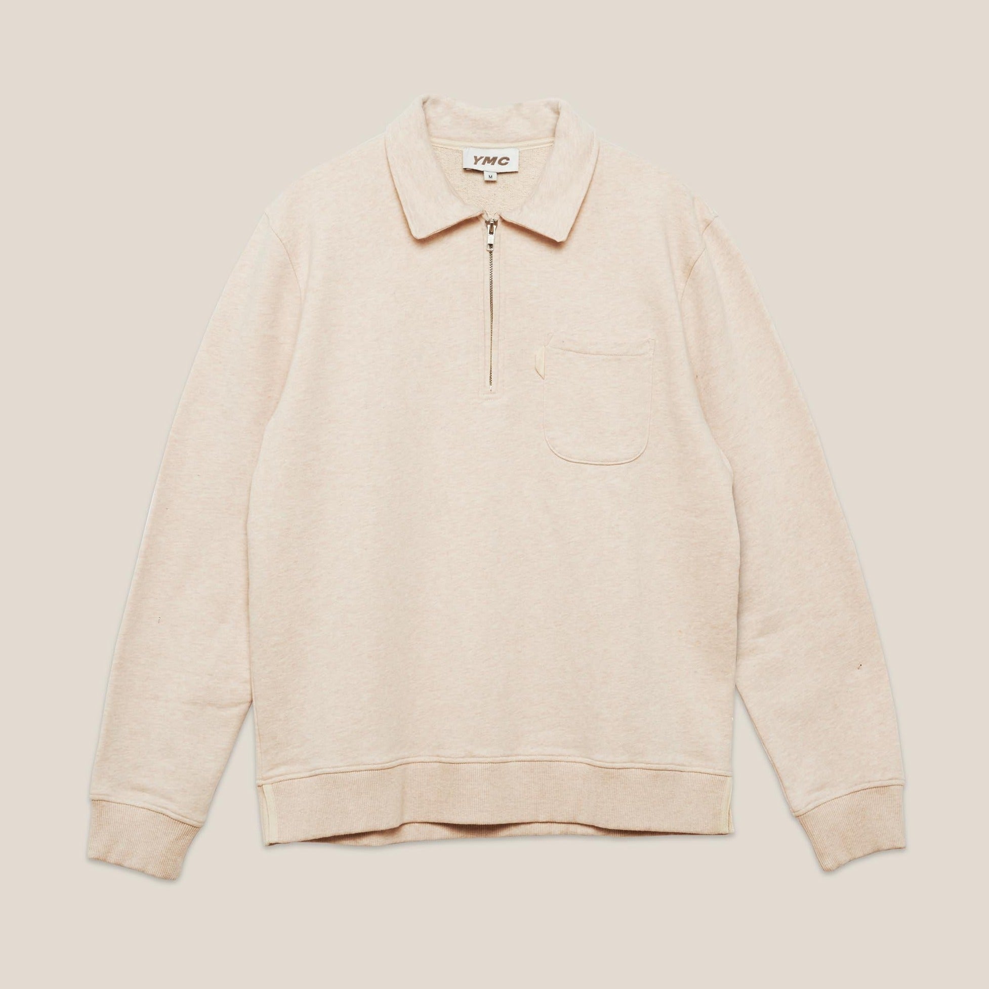 YMC Sugden Sweatshirt - Ecru Marl