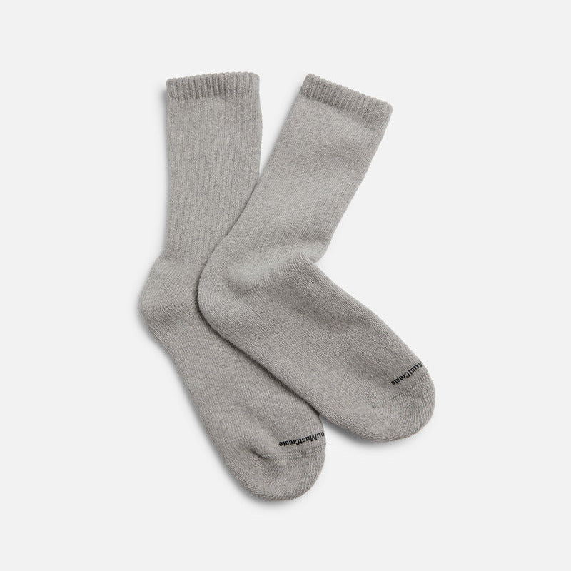 YMC Solid Socks - Grey Marl