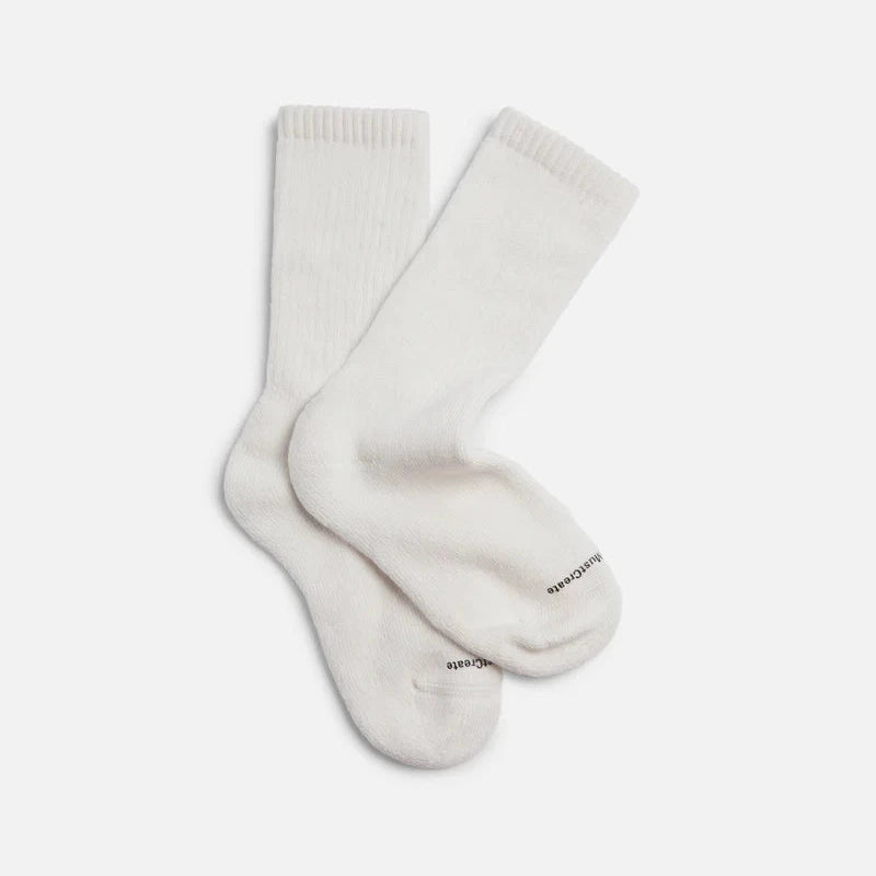 YMC Solid Socks - White