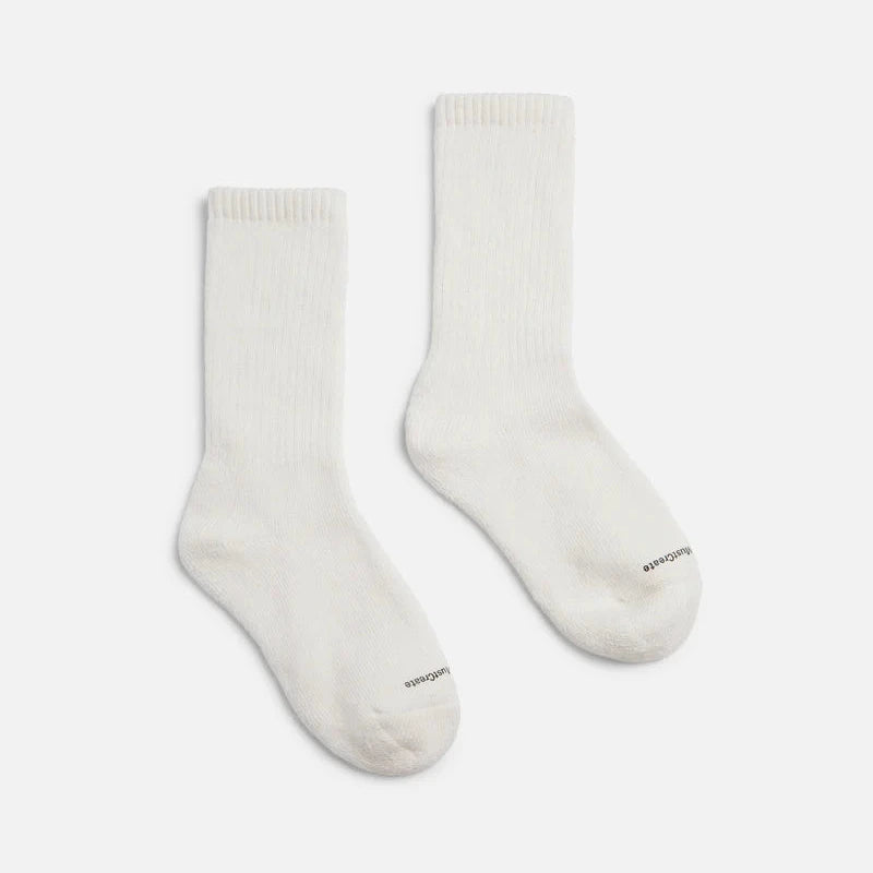 YMC Solid Socks - White