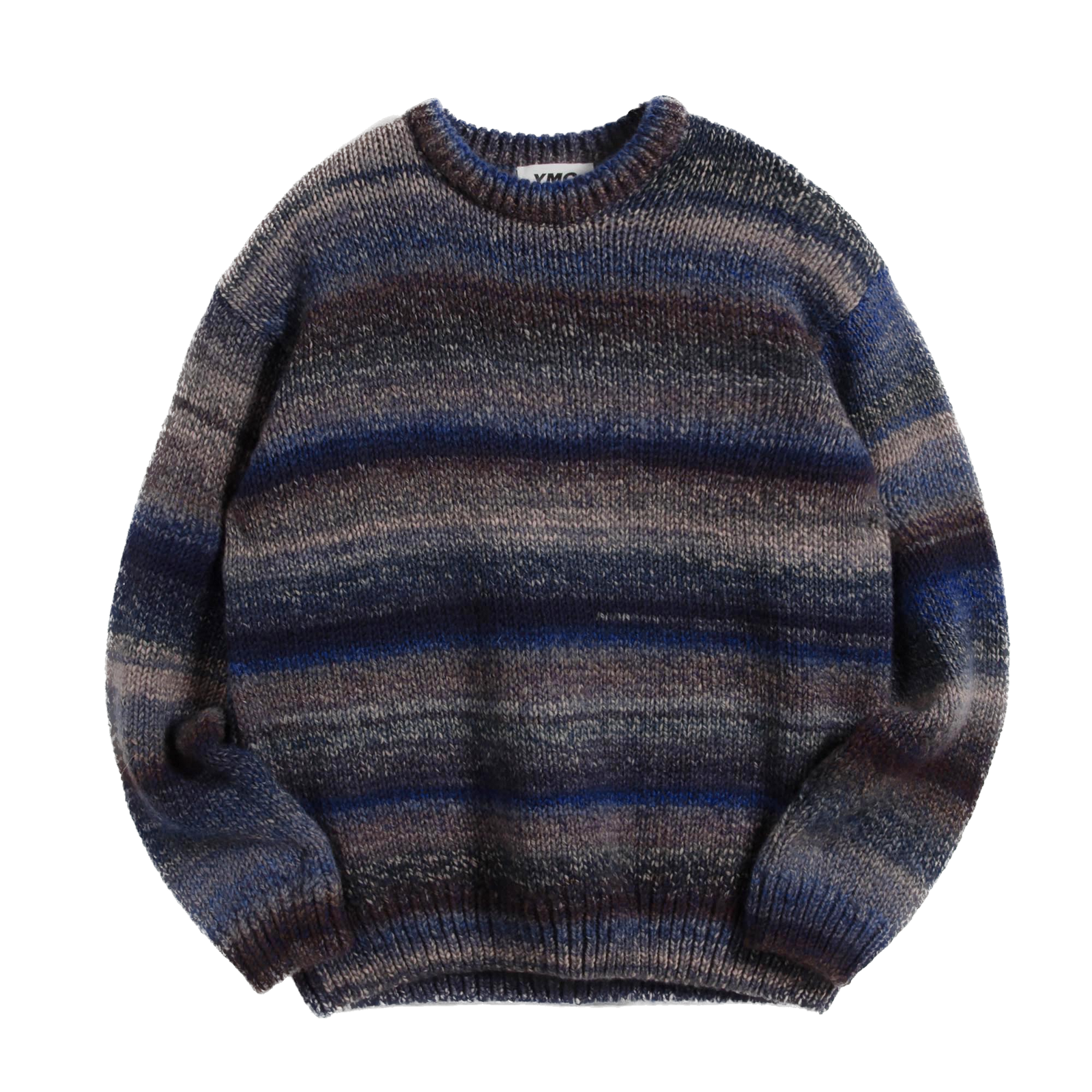 YMC Undertones Boxy Crew Knit - Blue