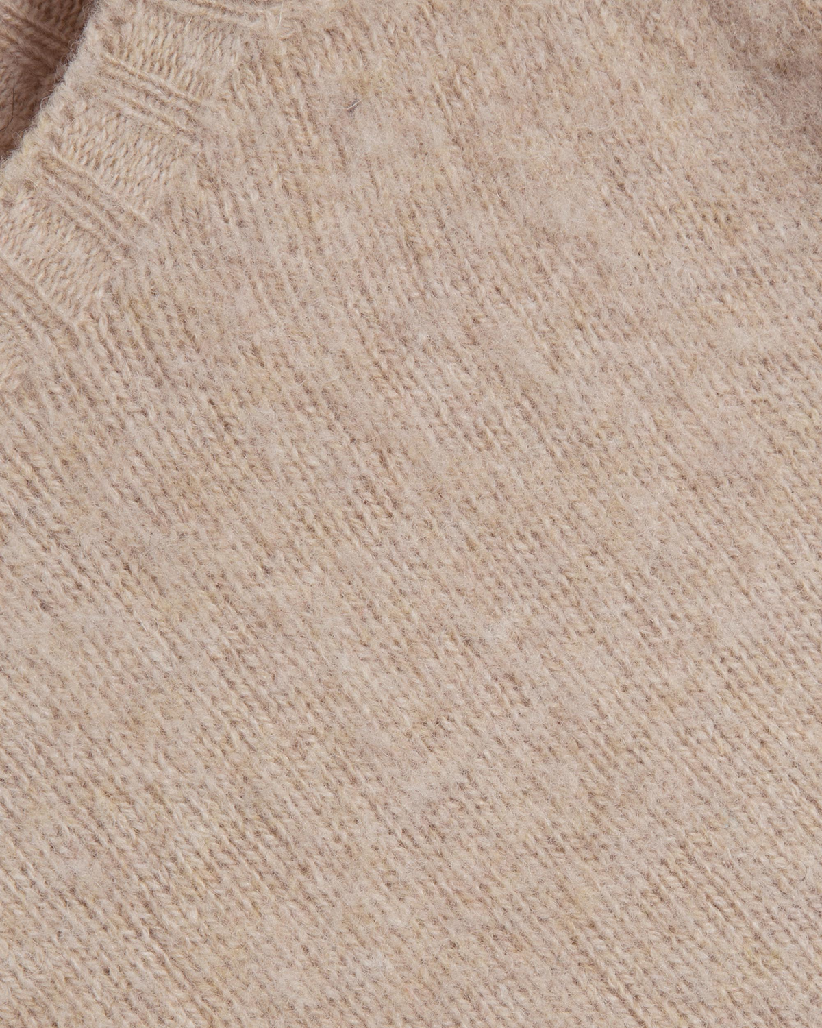 YMC Suedehead Checker Crew Knit - Ecru