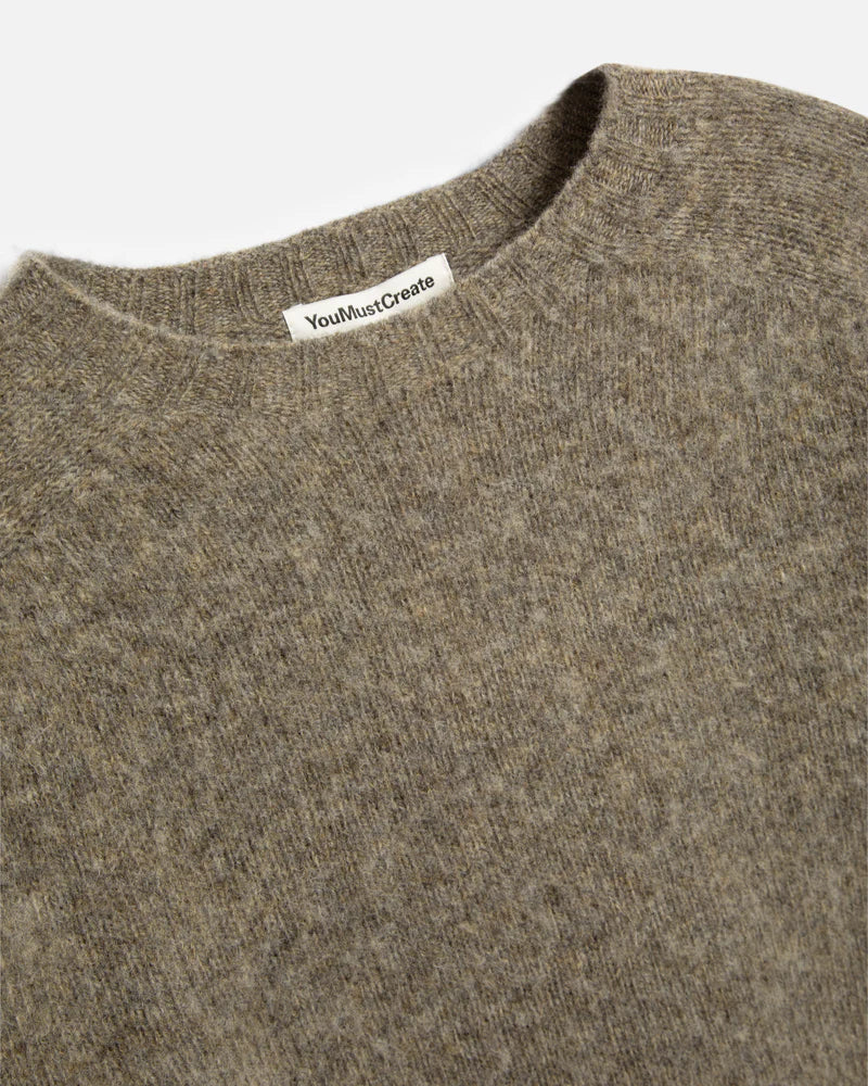 YMC Suedehead Crew Knit - Brown