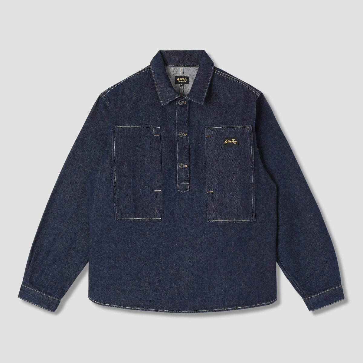 Stan Ray Painters Pop Over Shirt - Single Rinse Denim