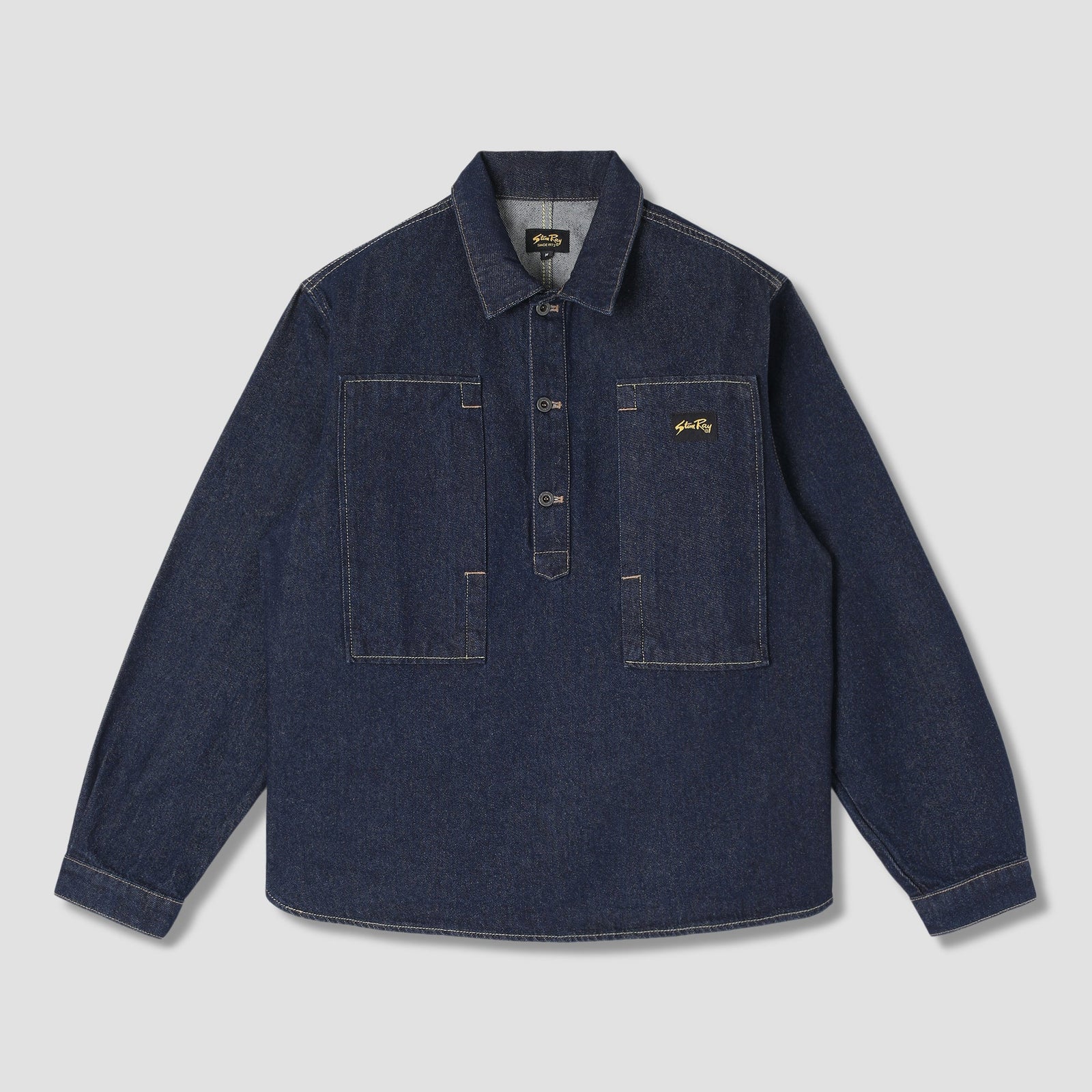 Stan Ray Painters Pop Over Shirt - Single Rinse Denim